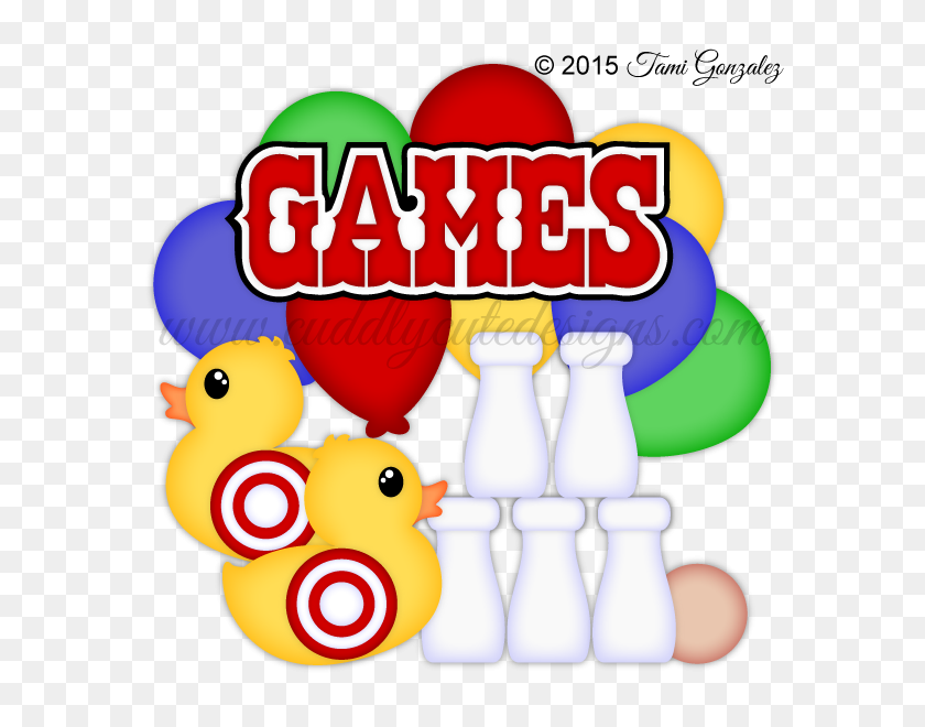 600x600 Carnival Games Clipart Group With Items - Abacus Clipart