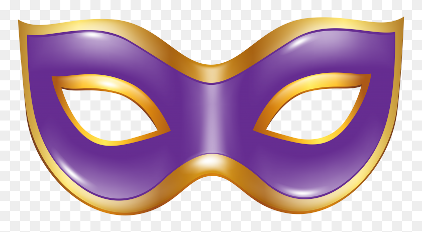 8000x4129 Carnival Mask Purple Transparent Png Clip Art Gallery - Mask Clipart