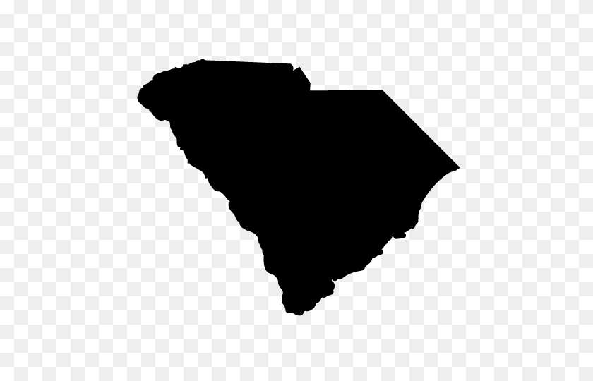 480x480 Флаг Каролины Южный Штат - Флаг Сша Клипарт Черно-Белый