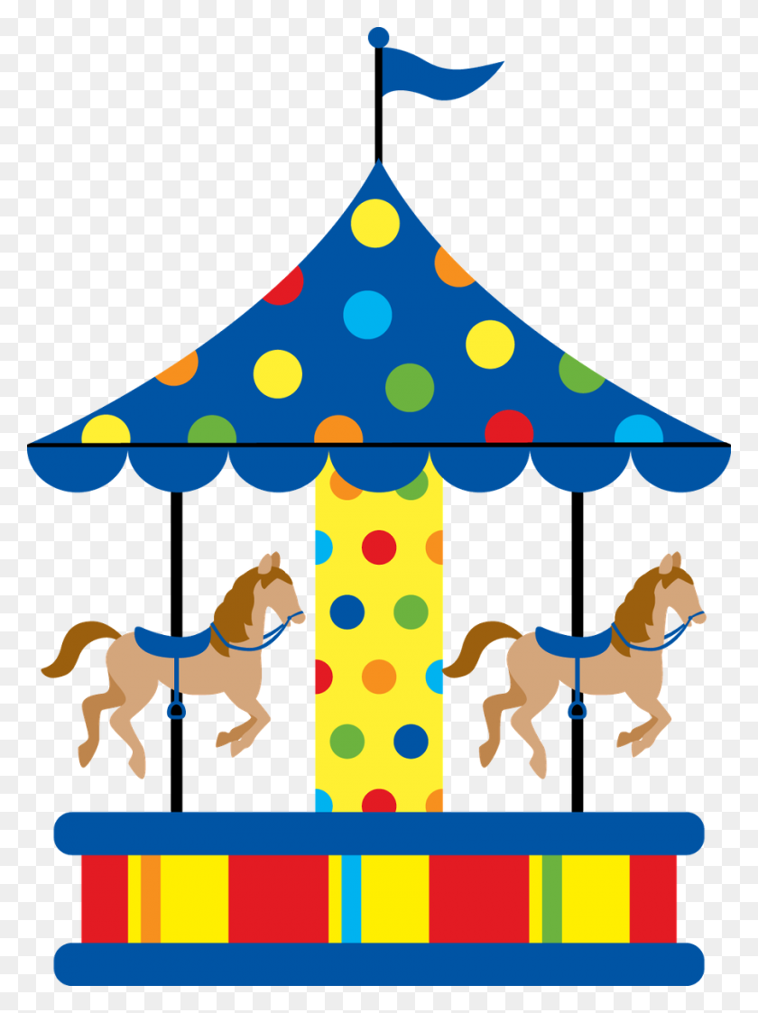 900x1227 Carousel Clipart Simple - Carnival Clipart