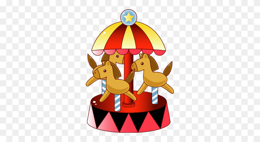 285x400 Carousel Cliparts - Carnival Rides Clipart