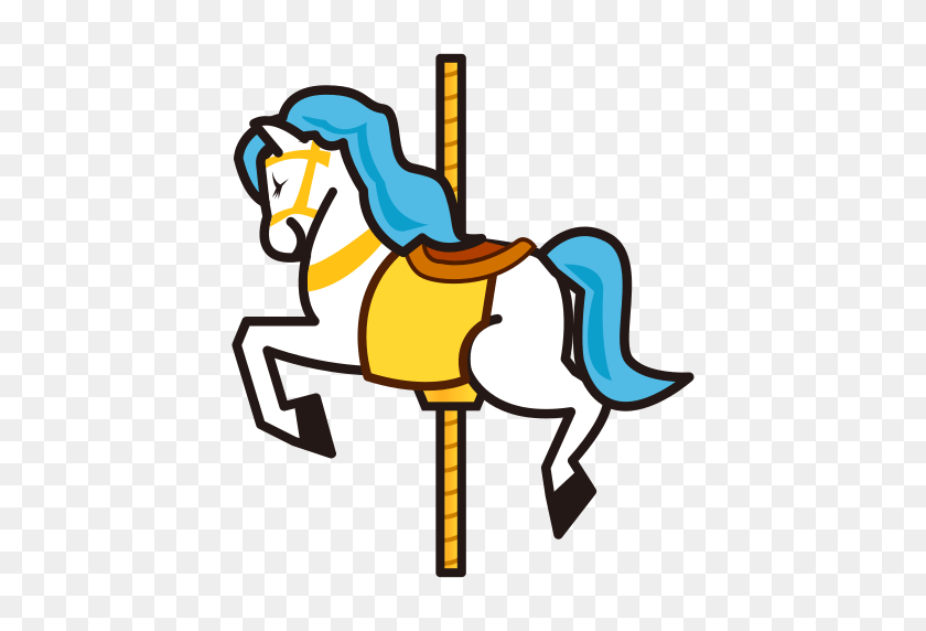 512x512 Carousel Horse Emoji Для Facebook, Идентификатор Электронной Почты Для Sms - Carousel Png