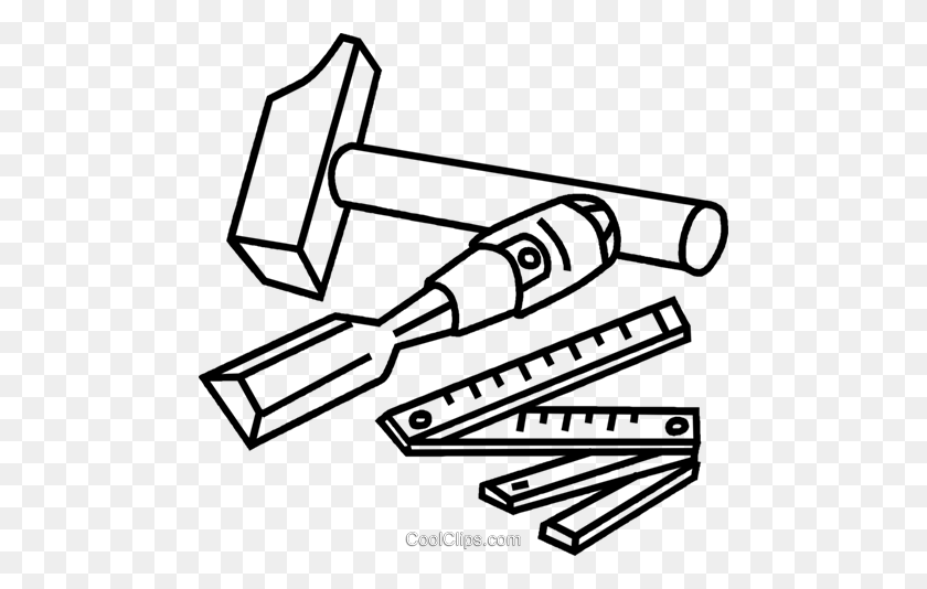 480x474 Carpentry Tools Clipart Border - Raincoat Clipart Black And White