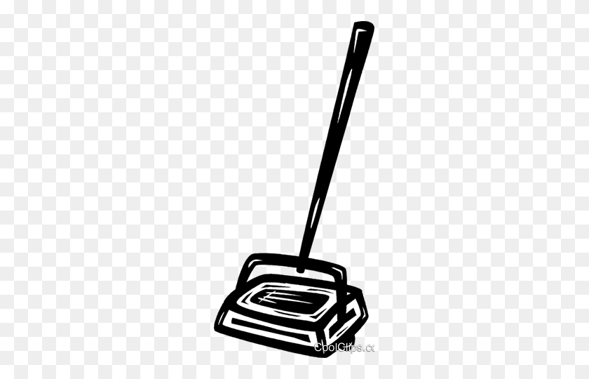 229x480 Carpet Sweeper Royalty Free Vector Clip Art Illustration - Carpet Cleaning Clip Art