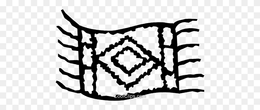 480x297 Carpets And Rugs Royalty Free Vector Clip Art Illustration - Carpet Clipart Black And White