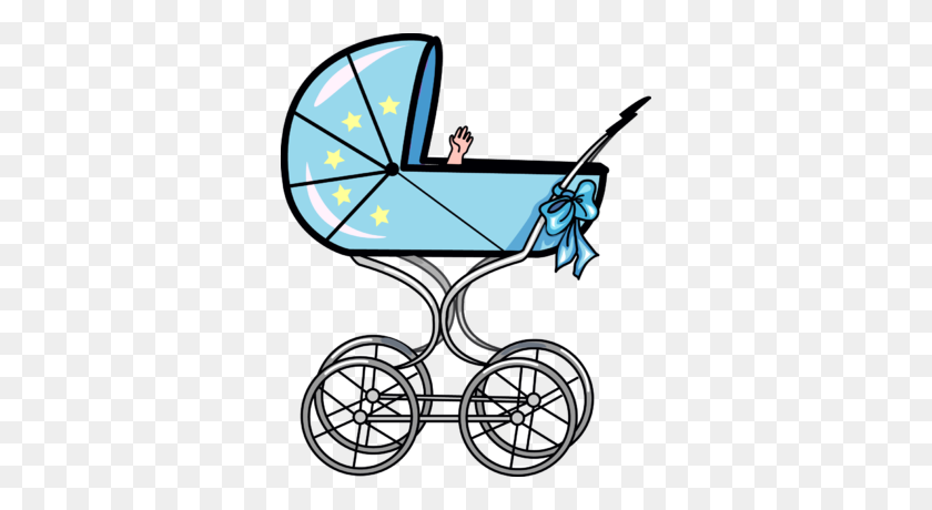 334x400 Carriage Clipart Stroller - Horse And Cart Clipart