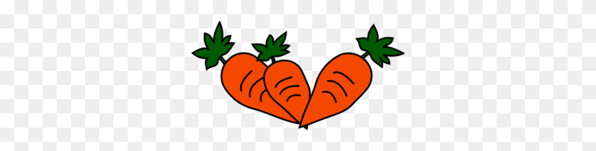 300x153 Carrot Clipart - Carrots Clipart Black And White