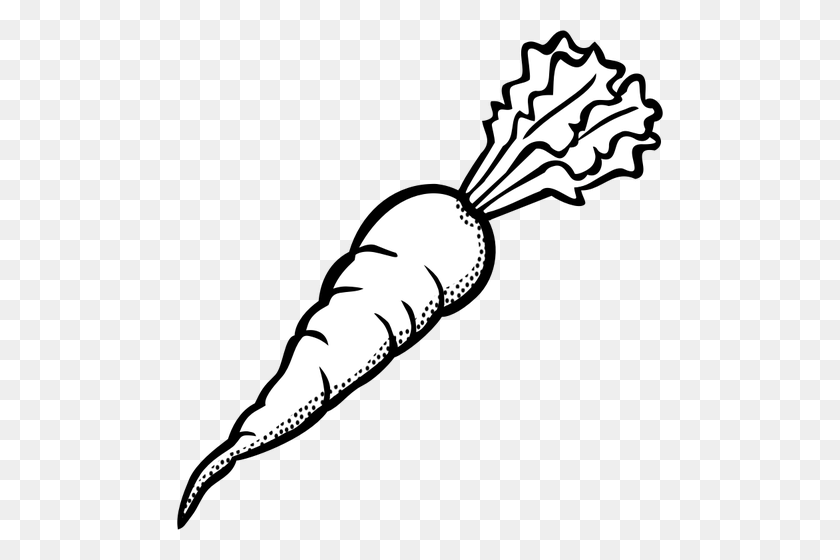 486x500 Carrot Clipart Black And White - Popsicle Clipart Black And White