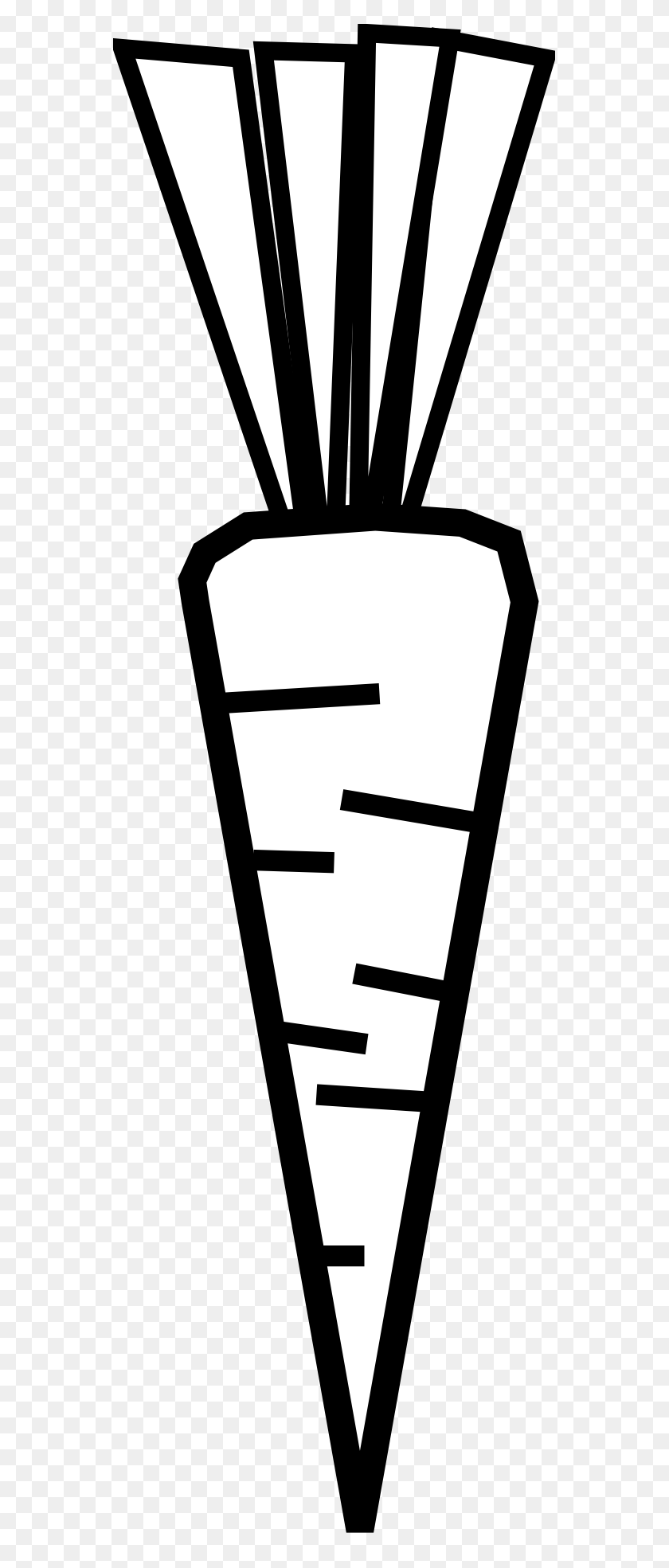 555x1909 Carrot Clipart Blanco Y Negro - Carrot Clipart