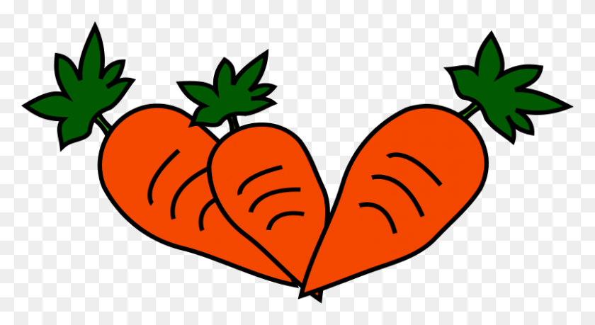 800x410 Морковный Клипарт - Морковный Черно-Белый Клипарт
