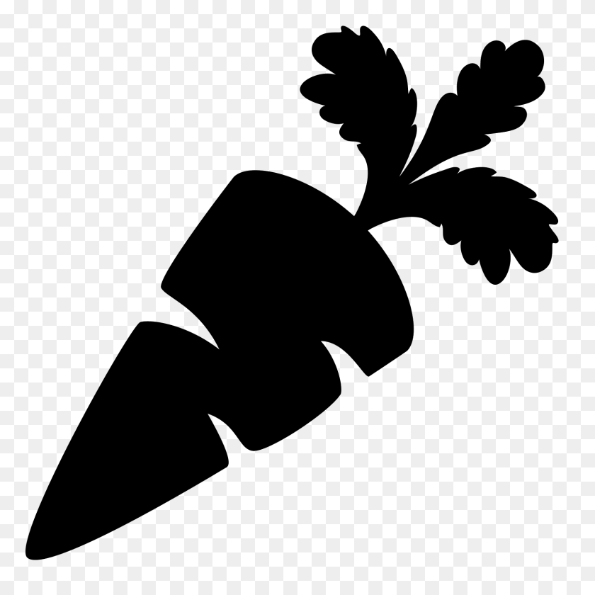 1600x1600 Carrot Icon - Carrot Black And White Clipart