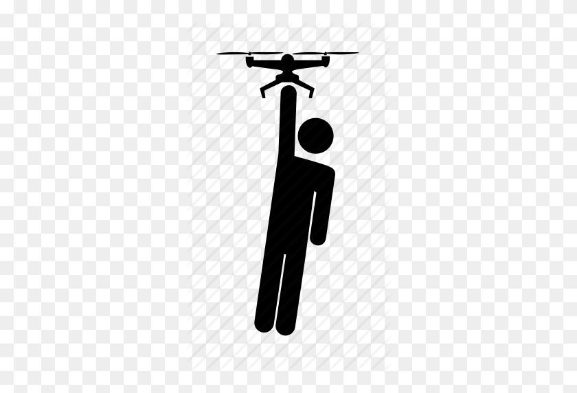 302x512 Carry, Drone, Fly, Lift, Person, Quadcopter, Transport Icon - Drone Icon Png