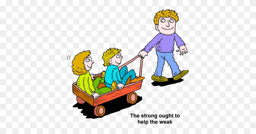 400x379 Cart Clipart Kid Wagon - Niños Jugando Con Juguetes Clipart
