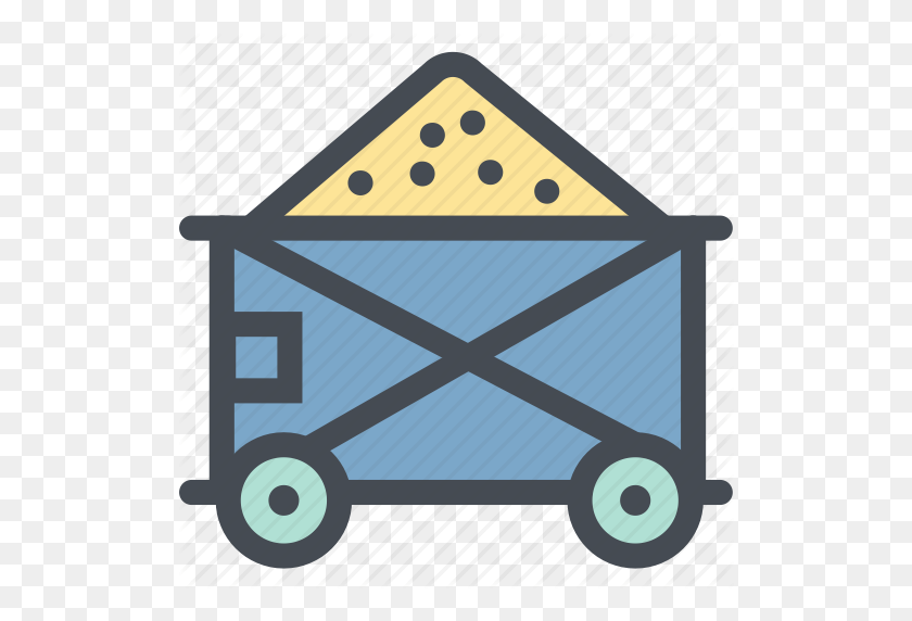 512x512 Cart, Coal Mining, Industry, Mine, Mine Cart, Mining Cart, Oil Icon - Coal Miner Clipart