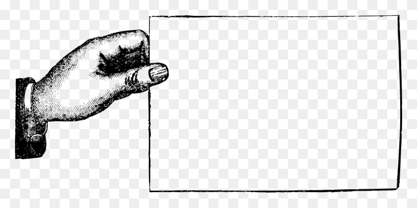 800x369 Carta En Mano Dibujo Victoriano Png Transparente - Carta PNG