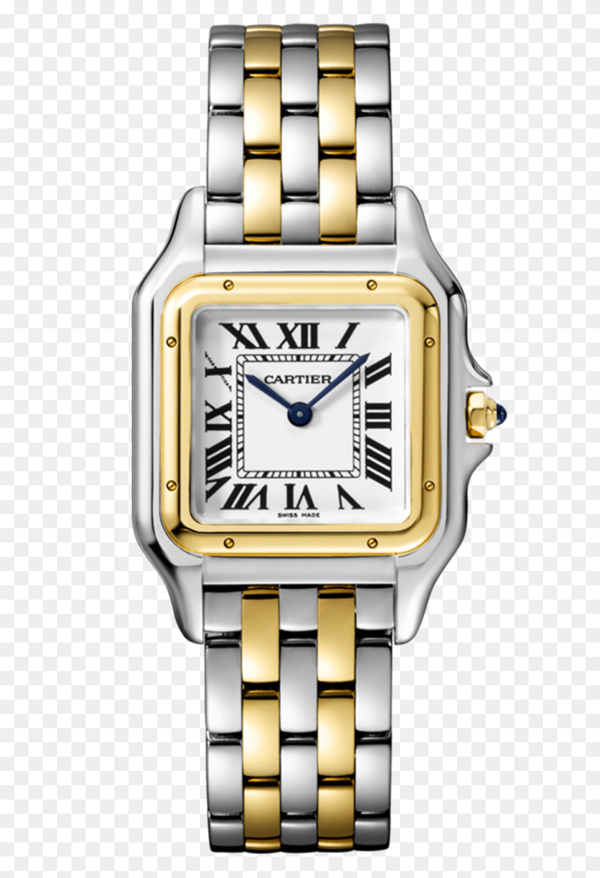 1000x1500 Cartier Panthere De Cartier Medium Yellow Gold And Steel - Gold Watch PNG