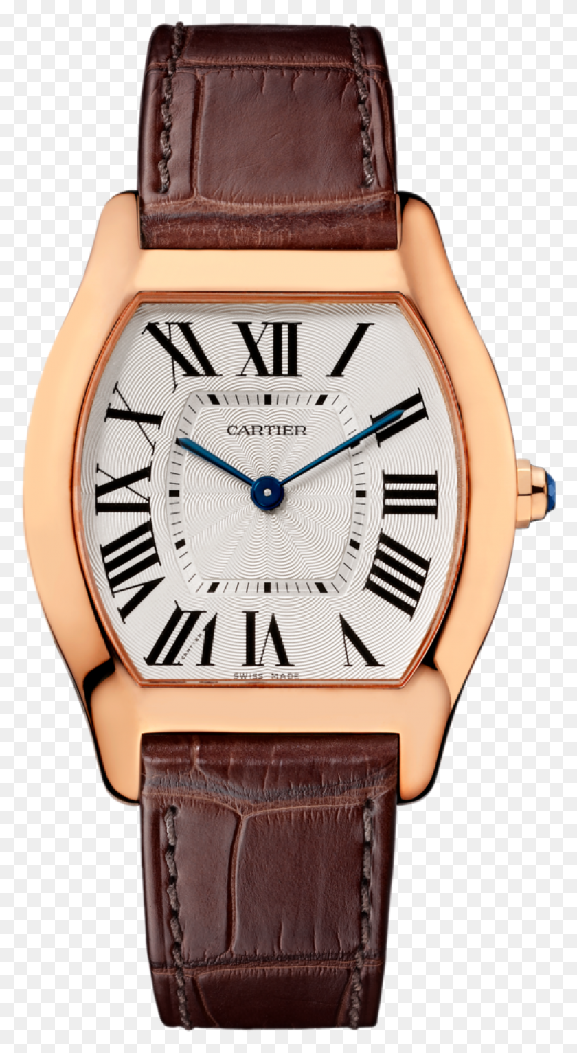 2000x3778 Cartier Tortue Pink - Gold Watch PNG