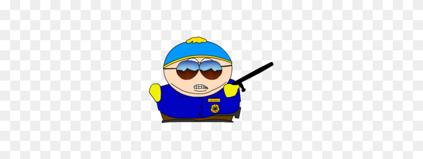 256x256 Cartman Cop Icon South Park Iconset Sykonist - Cop PNG