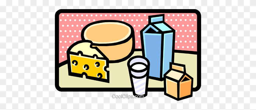 480x302 Carton Of Milk And Cheese Royalty Free Vector Clip Art - Milk Clipart