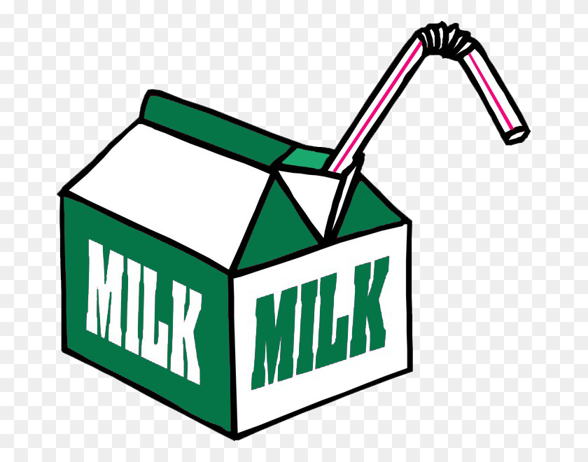 677x600 Картонная Коробка С Молоком Клипарт, Молоко В Картонной Коробке С Молоком - Картинки С Молочной Коробкой