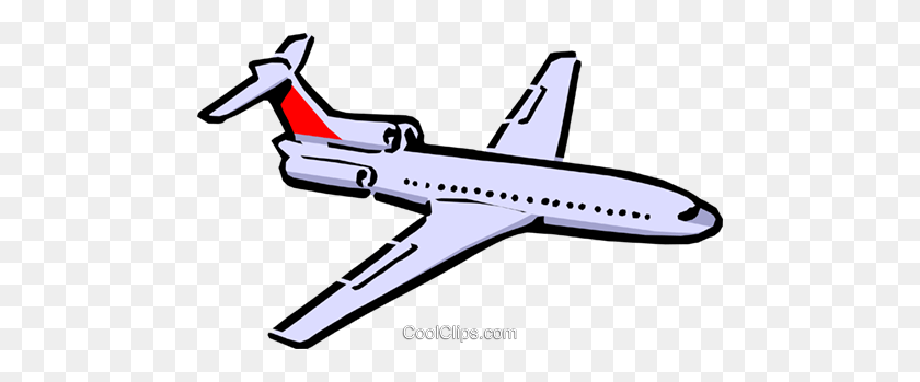 480x289 Cartoon Airplanes Royalty Free Vector Clip Art Illustration - Cartoon Airplane PNG