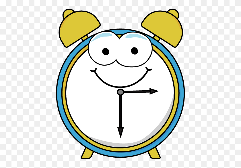 449x524 Cartoon Alarm Clock Clip Art - Time Clock Clip Art