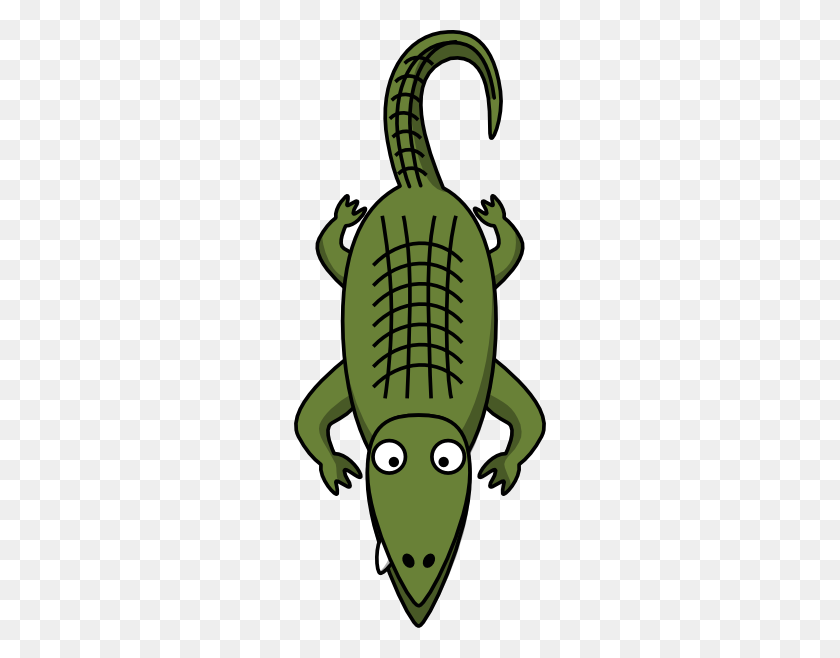 252x598 Cocodrilo De Dibujos Animados Clipart Cocodrilo Pic Inside - Gator Png