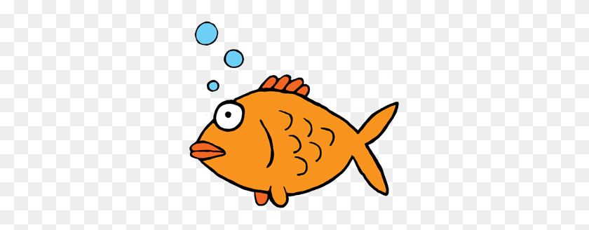 300x268 Cartoon Animal Clip Art Fish - Minnow Clipart