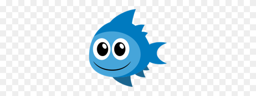 256x256 Cartoon Animal Fish Clipart Free Clipart - Blue Fish Clipart