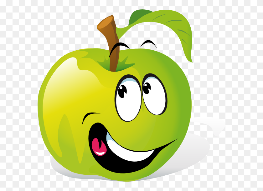 600x551 Cartoon Apple Png, Clip Art For Web - Fruit Fly Clipart