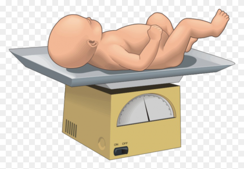 1280x859 Bebé De Dibujos Animados Que Se Pesa Bebés - Imágenes Prediseñadas De Escala De Peso