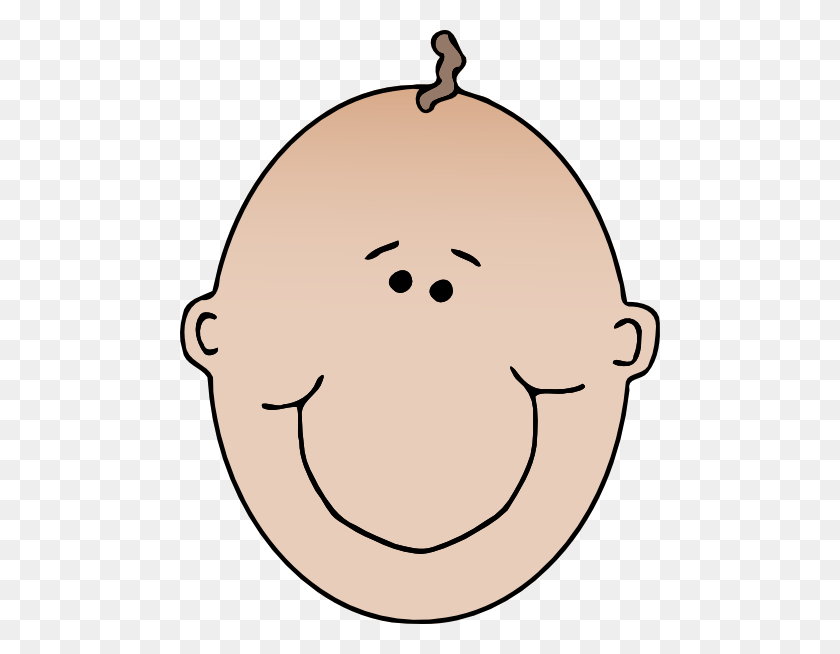 480x594 Cartoon Baby Boy Face Clip Art - Baby Face PNG