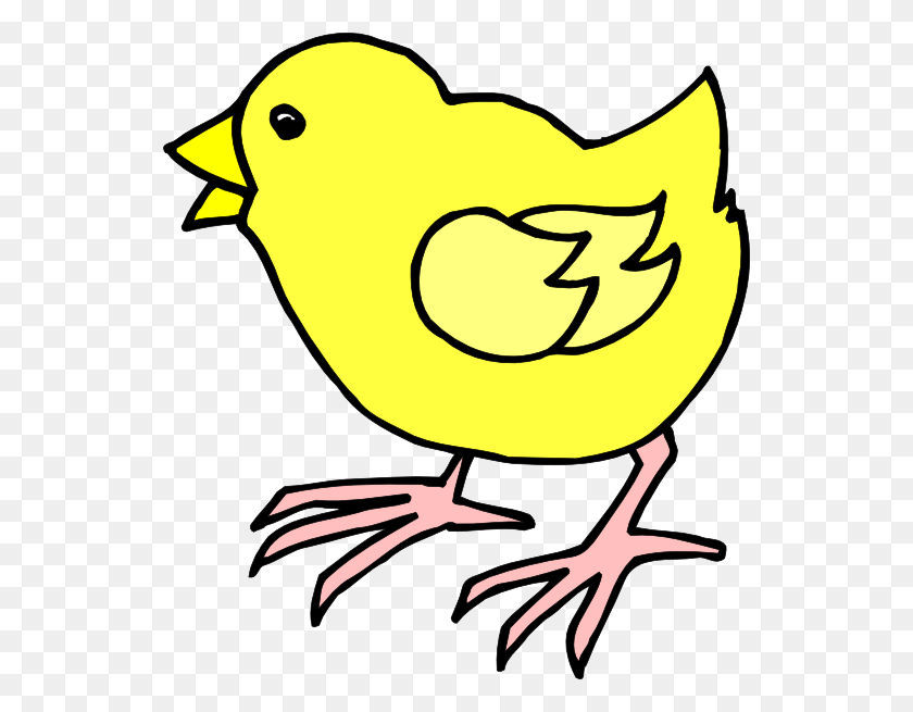 540x595 Cartoon Baby Chick Clip Art - Chicken Cartoon PNG