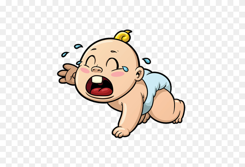 512x512 Cartoon Baby Crying Transparent Png - Crying Baby PNG