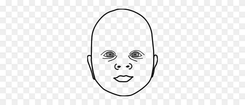 242x300 Cartoon Baby Girl Clip Art - Baby Boy Clipart Black And White