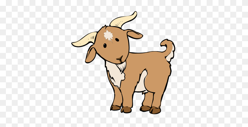 376x372 Cartoon Baby Goat Description Goat Cartoon More Clip - Mountain Goat Clipart