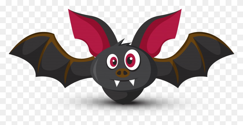 6417x3074 Cartoon Bat Images Extrabonplan - Cute Bat Clipart