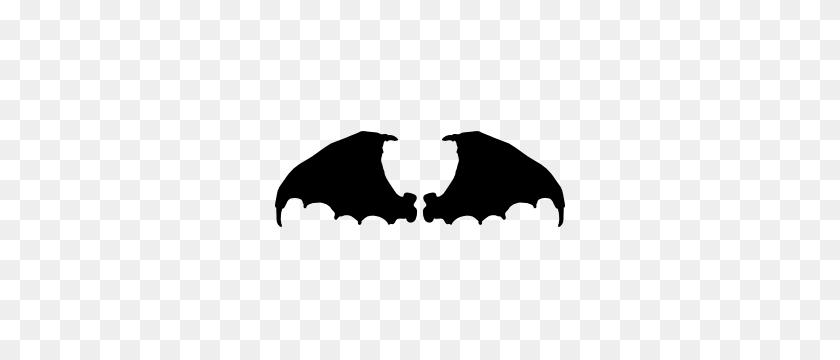 300x300 Cartoon Bat Wings Sticker - Bat Wings PNG