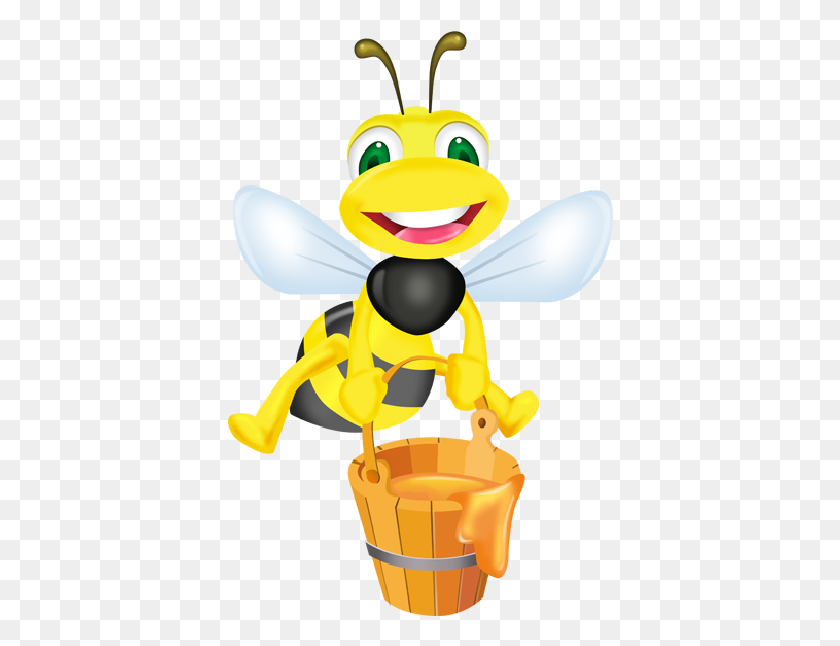 386x586 Cartoon Bees Clipart - Cartoon Bee PNG