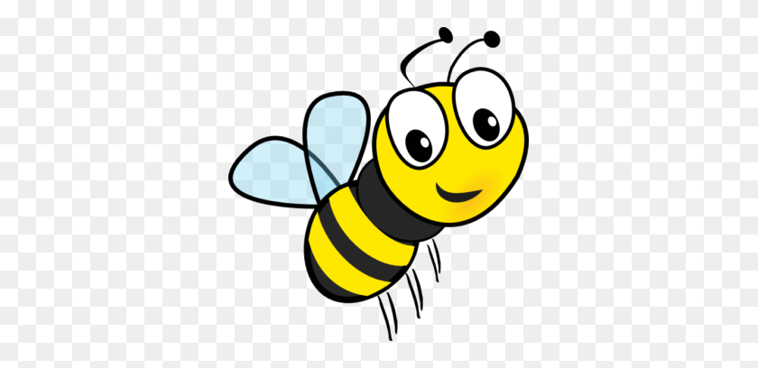 333x348 Мультяшные Пчелы, Обои Для Рабочего Стола - Медоносная Пчела, Черно-Белый Клипарт