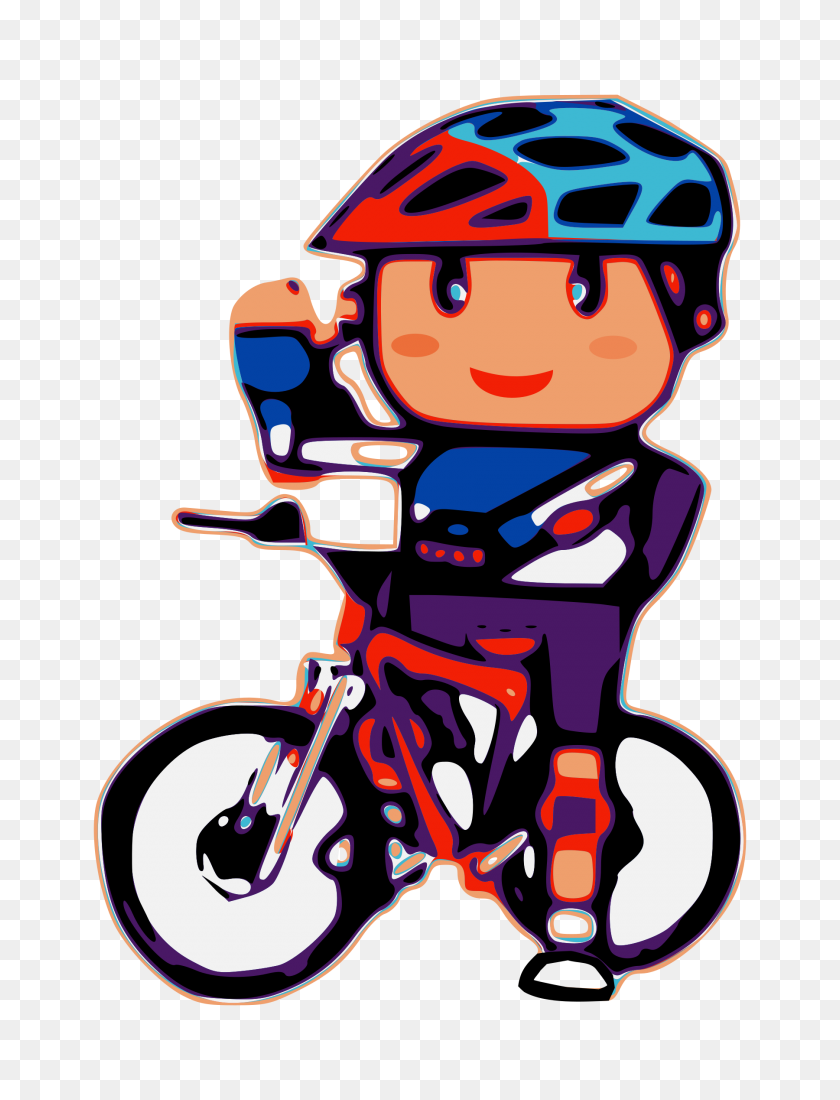 1800x2400 Cartoon Biker Free Clipart Image - Biker PNG