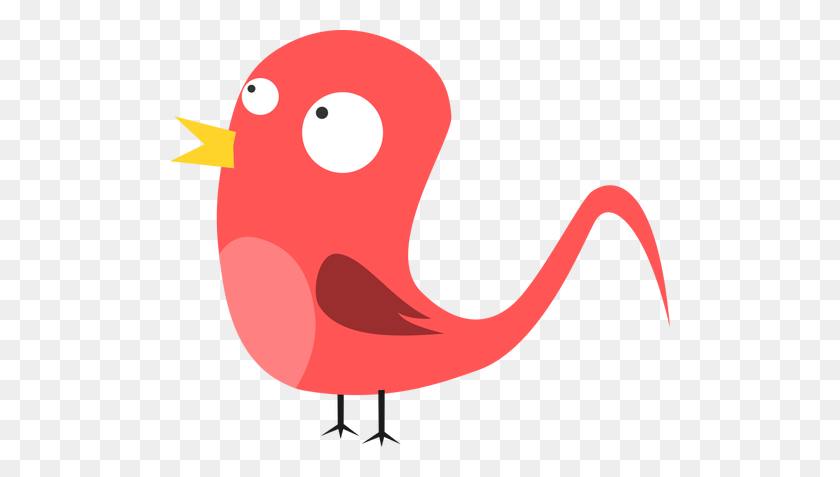 500x417 Cartoon Bird Flying Clip Art - Pink Bird Clipart