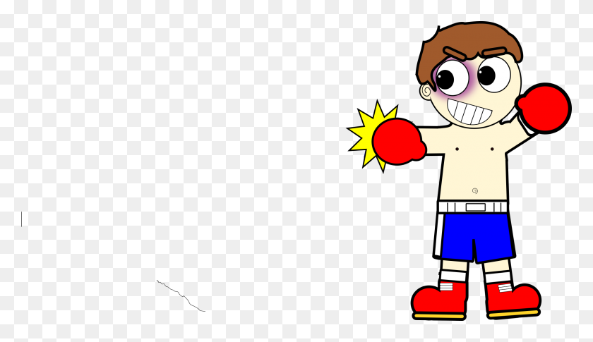 2400x1310 Cartoon Boxer Man Icons Png - Boxer PNG