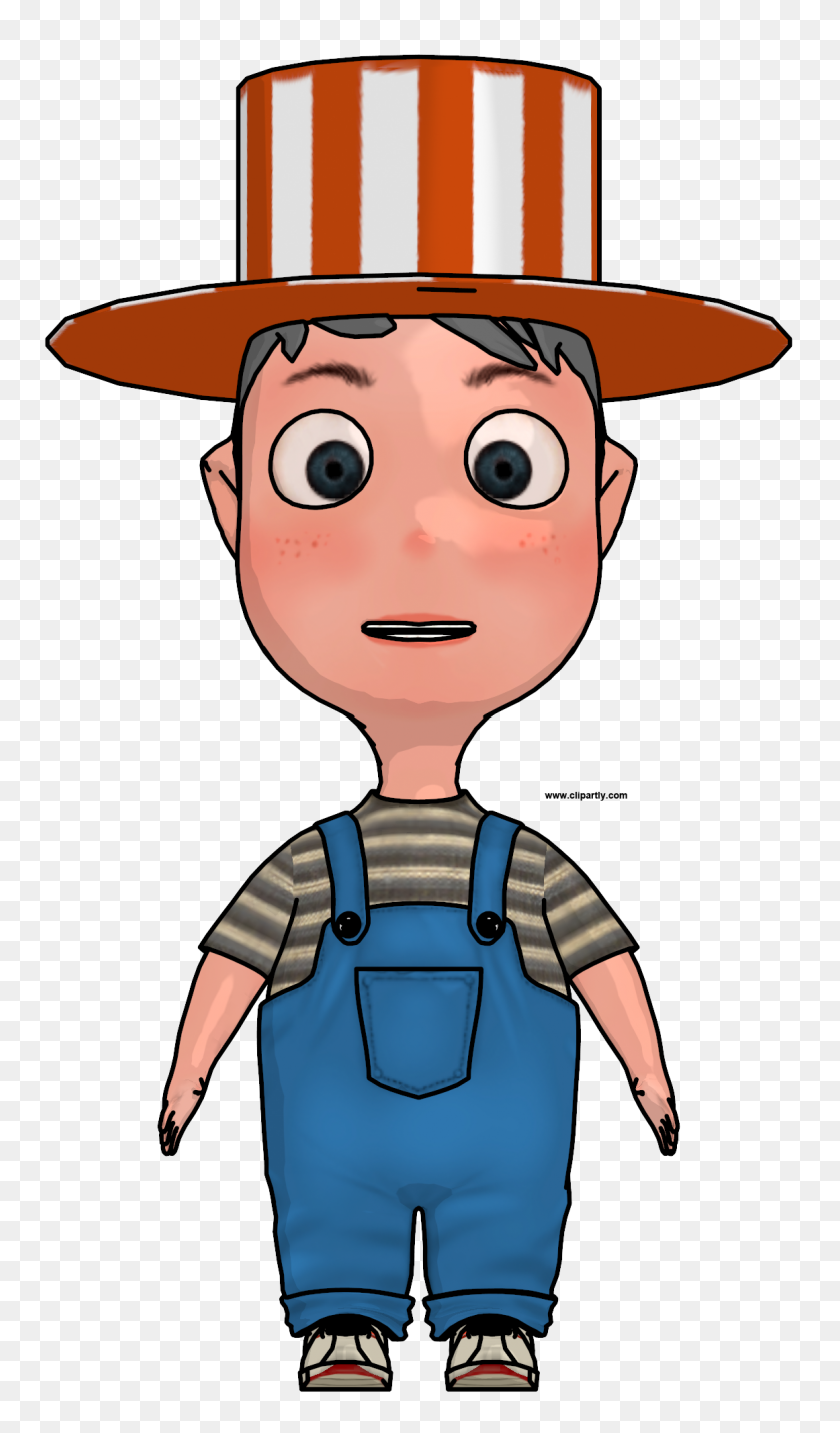 1161x2043 Cartoon Boy With Hat Front View Clipart Png - Cartoon Boy PNG