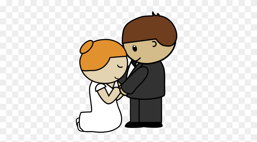 343x405 Cartoon Bride Cliparts - Bride And Groom Clipart Black And White