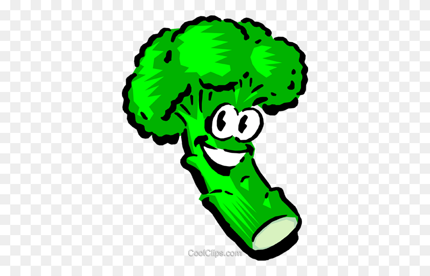 364x480 Cartoon Broccoli Royalty Free Vector Clip Art Illustration - Clipart Broccoli