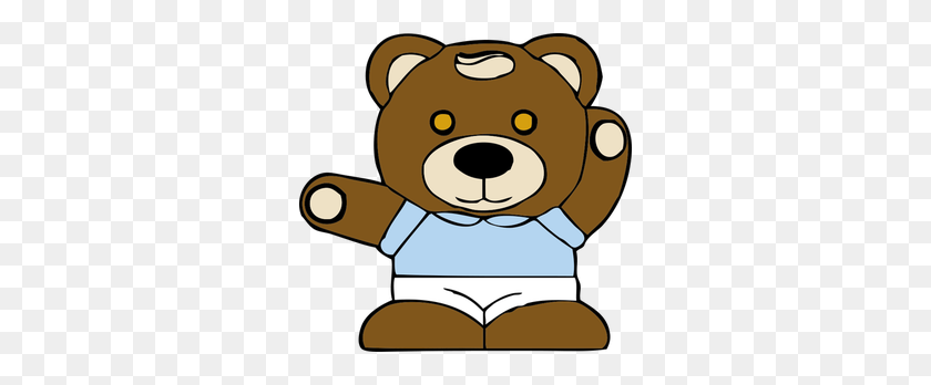 300x288 Cartoon Brown Bear Clipart - Sleeping Bear Clipart