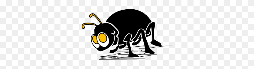 300x169 Cartoon Bug Insect Clip Art Free Vector - Free Bug Clipart