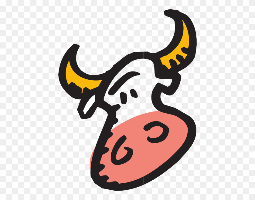 456x600 Cartoon Bull Face Clip Art - Bull Head Clipart