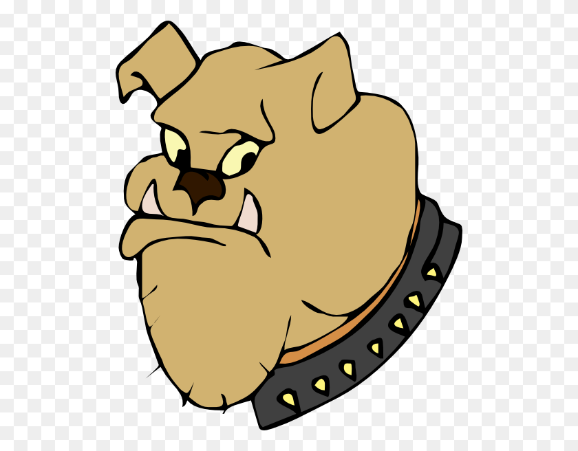 504x596 Cartoon Bulldog Head Clip Art - Bulldog Clipart